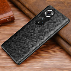 Funda Lujo Cuero Carcasa DL1 para Huawei Honor 50 Pro 5G Negro