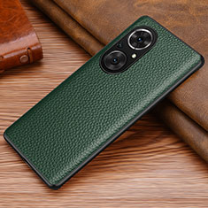 Funda Lujo Cuero Carcasa DL1 para Huawei Honor 50 SE 5G Verde