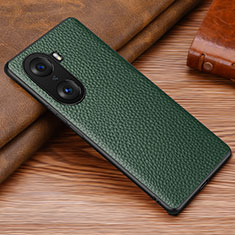 Funda Lujo Cuero Carcasa DL1 para Huawei Honor 60 5G Verde