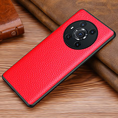 Funda Lujo Cuero Carcasa DL1 para Huawei Honor Magic3 5G Rojo