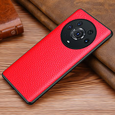 Funda Lujo Cuero Carcasa DL1 para Huawei Honor Magic3 Pro 5G Rojo