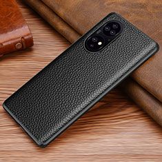 Funda Lujo Cuero Carcasa DL1 para Huawei P50 Negro