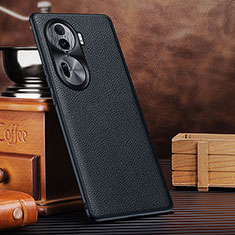 Funda Lujo Cuero Carcasa DL1 para Oppo Reno11 Pro 5G Negro