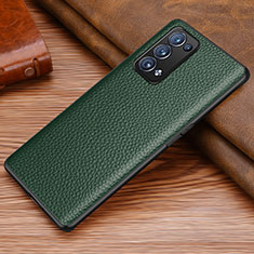 Funda Lujo Cuero Carcasa DL1 para Oppo Reno6 Pro+ Plus 5G Verde