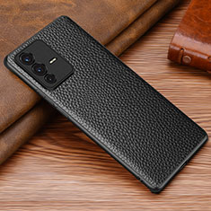 Funda Lujo Cuero Carcasa DL1 para Vivo V23 Pro 5G Negro