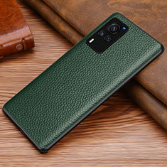 Funda Lujo Cuero Carcasa DL1 para Vivo X60 Pro 5G Verde