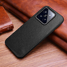 Funda Lujo Cuero Carcasa DL1 para Xiaomi Mi 14 Pro 5G Negro