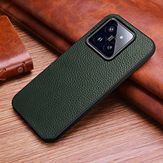 Funda Lujo Cuero Carcasa DL1 para Xiaomi Mi 14 Pro 5G Verde