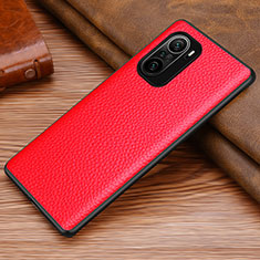 Funda Lujo Cuero Carcasa DL1 para Xiaomi Redmi K40 Pro+ Plus 5G Rojo