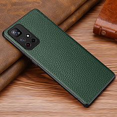 Funda Lujo Cuero Carcasa DL1 para Xiaomi Redmi Note 11 5G Verde