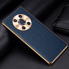 Funda Lujo Cuero Carcasa DL2 para Huawei Honor Magic3 5G Azul