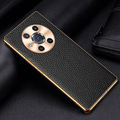 Funda Lujo Cuero Carcasa DL2 para Huawei Honor Magic3 5G Negro