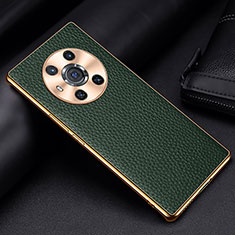 Funda Lujo Cuero Carcasa DL2 para Huawei Honor Magic3 5G Verde