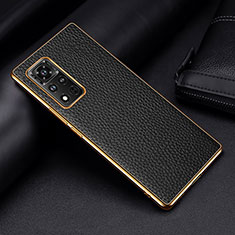 Funda Lujo Cuero Carcasa DL2 para Huawei Honor V40 5G Negro