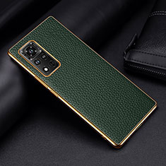 Funda Lujo Cuero Carcasa DL2 para Huawei Honor V40 5G Verde