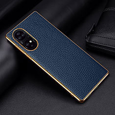 Funda Lujo Cuero Carcasa DL2 para Huawei P50 Azul