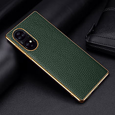 Funda Lujo Cuero Carcasa DL2 para Huawei P50 Pro Verde