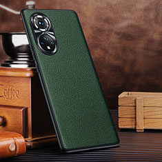 Funda Lujo Cuero Carcasa DL3 para Huawei Honor 50 Pro 5G Verde