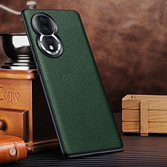 Funda Lujo Cuero Carcasa DL3 para Huawei Honor 80 5G Verde