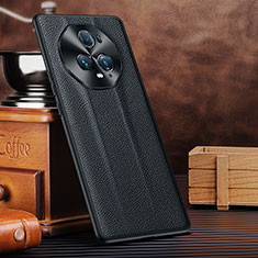 Funda Lujo Cuero Carcasa DL3 para Huawei Honor Magic5 Ultimate 5G Negro