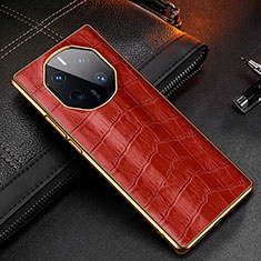 Funda Lujo Cuero Carcasa DL3 para Huawei Mate 50 RS Rojo