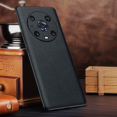 Funda Lujo Cuero Carcasa DL4 para Huawei Honor Magic4 Pro 5G Negro