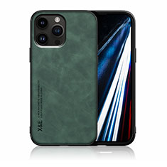 Funda Lujo Cuero Carcasa DY1 para Apple iPhone 13 Pro Verde