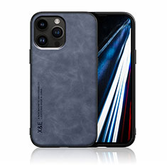 Funda Lujo Cuero Carcasa DY1 para Apple iPhone 16 Pro Azul