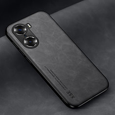 Funda Lujo Cuero Carcasa DY1 para Huawei Honor 60 Pro 5G Negro