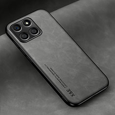 Funda Lujo Cuero Carcasa DY1 para Huawei Honor X6 Gris