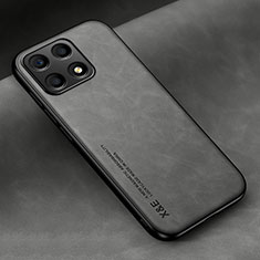 Funda Lujo Cuero Carcasa DY1 para Huawei Honor X8a 4G Gris