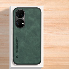 Funda Lujo Cuero Carcasa DY1 para Huawei P50 Verde