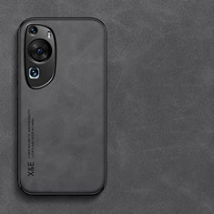 Funda Lujo Cuero Carcasa DY1 para Huawei P60 Art Negro