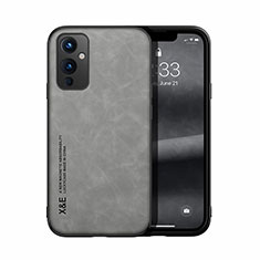 Funda Lujo Cuero Carcasa DY1 para OnePlus 9 5G Gris