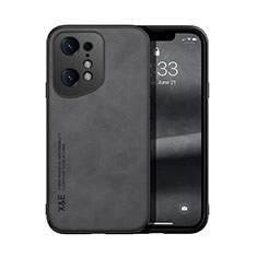 Funda Lujo Cuero Carcasa DY1 para Oppo Find X5 5G Negro