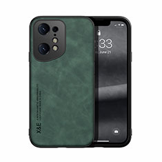 Funda Lujo Cuero Carcasa DY1 para Oppo Find X5 5G Verde