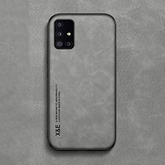 Funda Lujo Cuero Carcasa DY1 para Samsung Galaxy A51 5G Gris