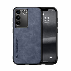 Funda Lujo Cuero Carcasa DY1 para Vivo V27 5G Azul