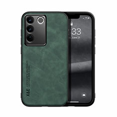 Funda Lujo Cuero Carcasa DY1 para Vivo V27 Pro 5G Verde