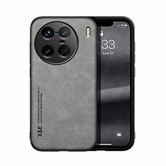 Funda Lujo Cuero Carcasa DY1 para Vivo X90 Pro+ Plus 5G Gris