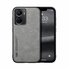 Funda Lujo Cuero Carcasa DY1 para Vivo Y16 Gris