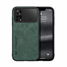 Funda Lujo Cuero Carcasa DY1 para Xiaomi Redmi Note 11E Pro 5G Verde