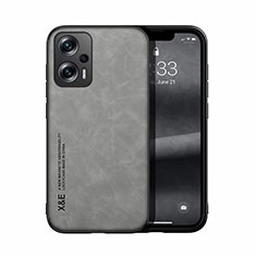 Funda Lujo Cuero Carcasa DY1 para Xiaomi Redmi Note 12T Pro 5G Gris