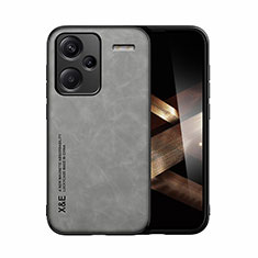 Funda Lujo Cuero Carcasa DY1 para Xiaomi Redmi Note 13 Pro+ Plus 5G Gris