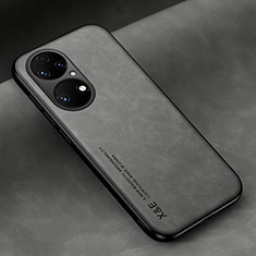 Funda Lujo Cuero Carcasa DY2 para Huawei P50 Gris