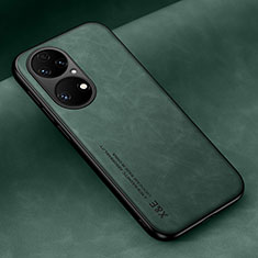 Funda Lujo Cuero Carcasa DY2 para Huawei P50 Verde