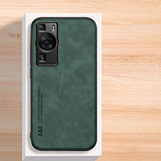 Funda Lujo Cuero Carcasa DY2 para Huawei P60 Pro Verde