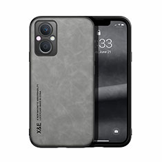 Funda Lujo Cuero Carcasa DY2 para Oppo A96 5G Gris