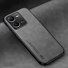 Funda Lujo Cuero Carcasa DY2 para Vivo V25e Gris