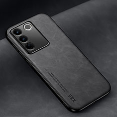 Funda Lujo Cuero Carcasa DY2 para Vivo V27 5G Negro